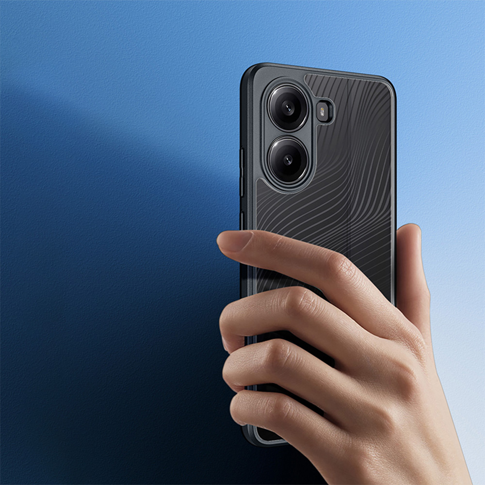 Etui Dux Ducis AIMO do Xiaomi POCO X7 Pro, przezroczyste z czarną ramką